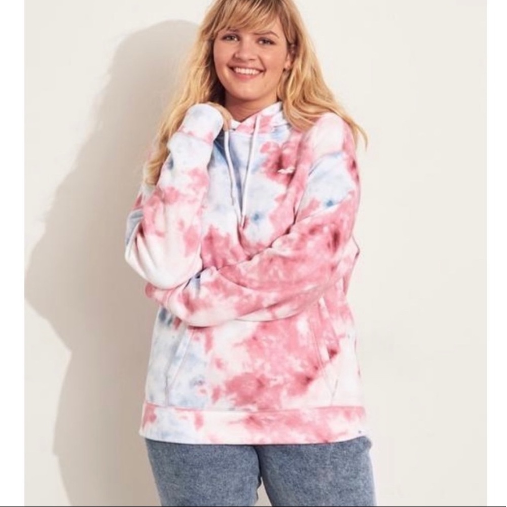HOLLISTER | tie-dye pastel cotton candy hoodie